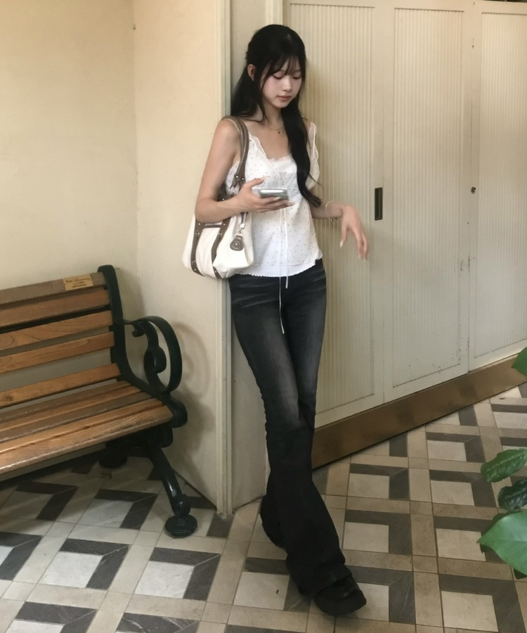 ヴィンテージスタッズベルトバック BEIGE