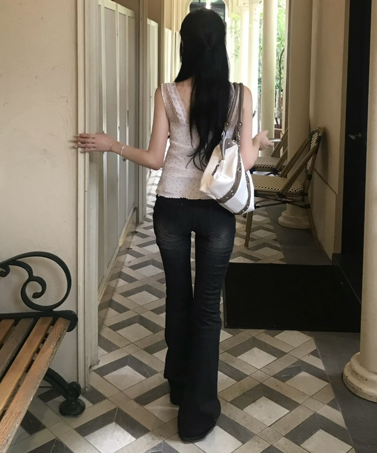 ヴィンテージスタッズベルトバック BEIGE