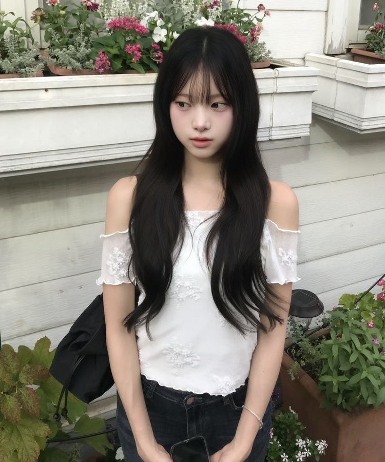 絞りデザインショルダーバッグ BLACK