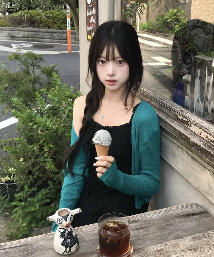 여름 오픈 가디건 청록