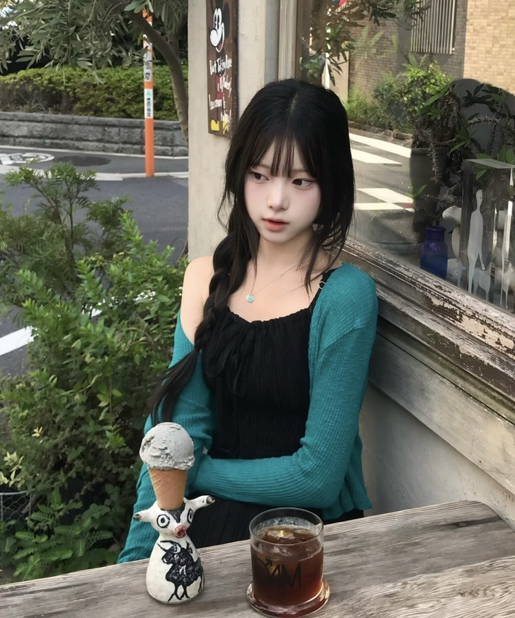여름 오픈 가디건 청록