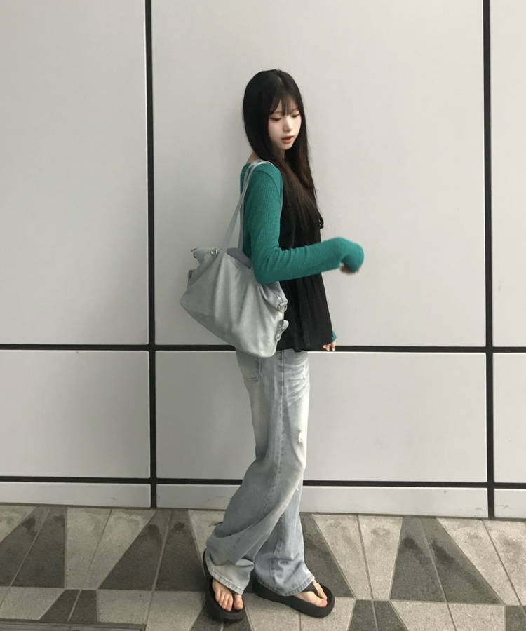 여름 오픈 가디건 청록