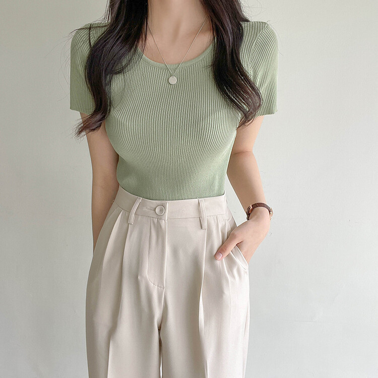 [S~2XL/기획특가]찰랑 핀턱 와이드 슬랙스 라이트베이지