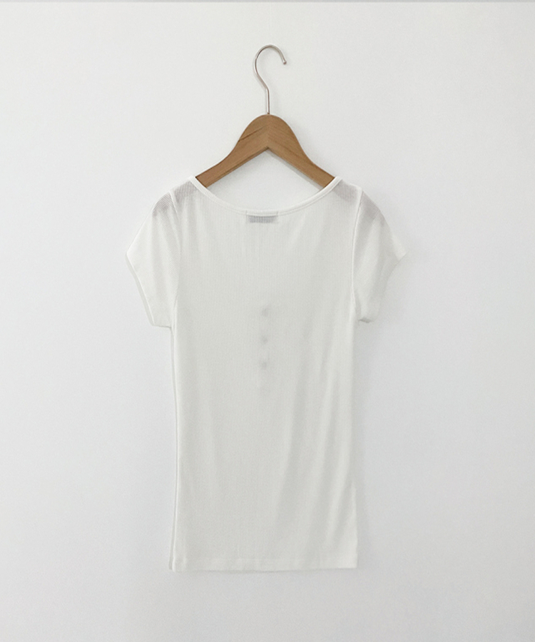ボタン半袖Tシャツ(6color)