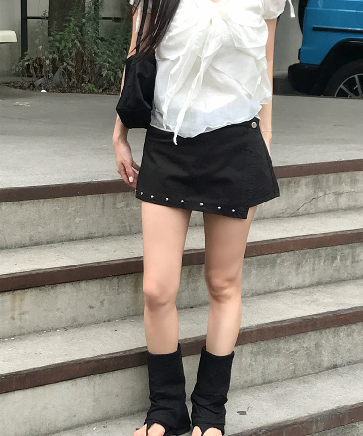 リボンシフォンブラウス IVORY