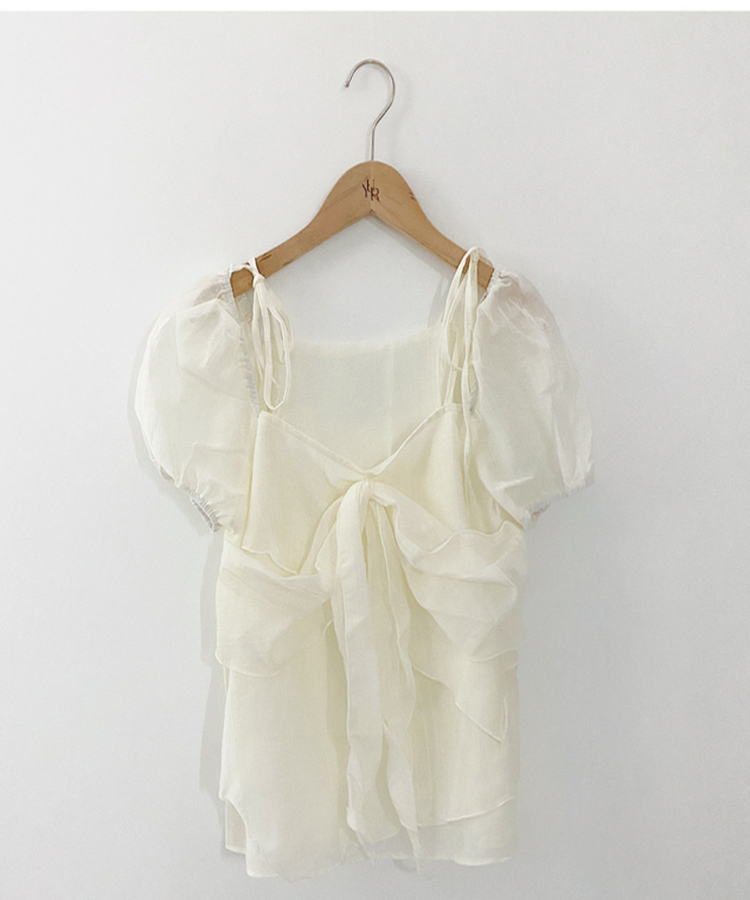 リボンシフォンブラウス