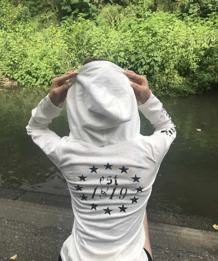 スターレタリングフードTシャツ WHITE
