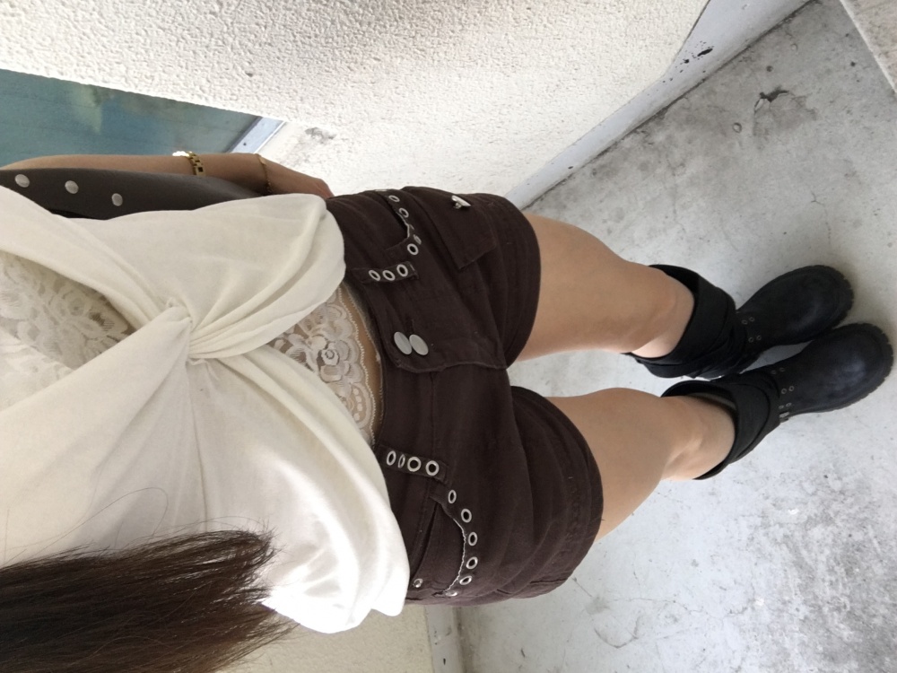 ウエスタンリベットカーゴショートパンツ BROWN