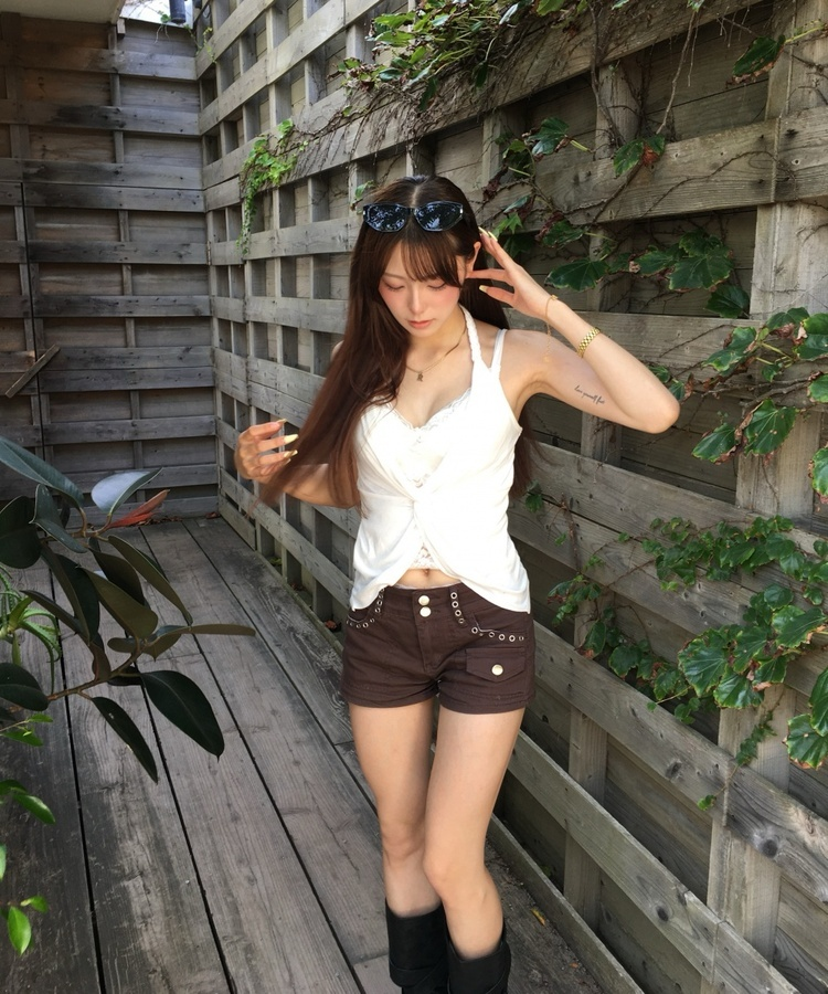 ウエスタンリベットカーゴショートパンツ BROWN
