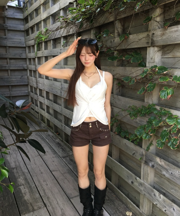 ウエスタンリベットカーゴショートパンツ BROWN