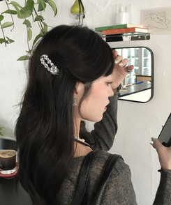 빅 다이아 헤어핀 투명