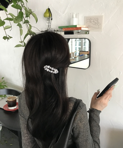 빅 다이아 헤어핀 투명