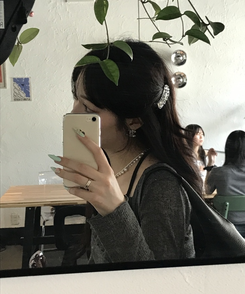 빅 다이아 헤어핀 투명