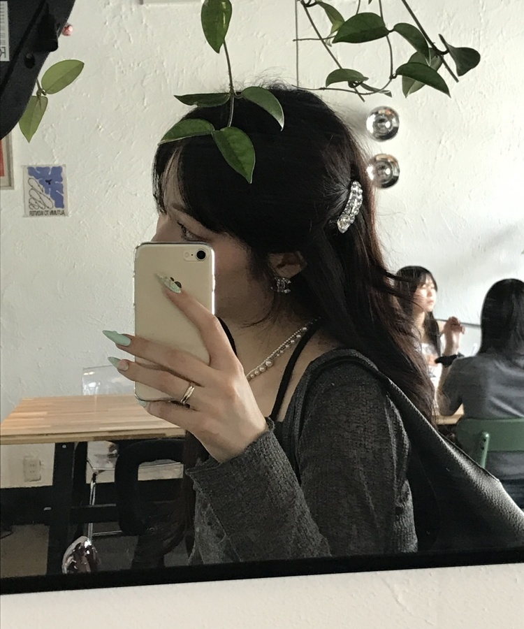 빅 다이아 헤어핀 투명