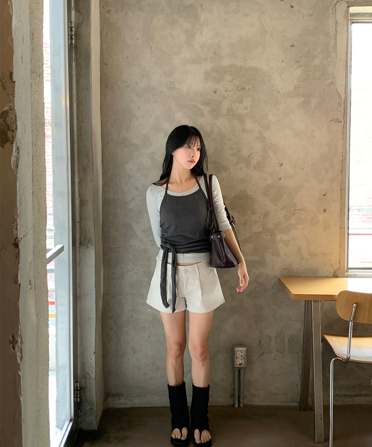 ローライズショートパンツ GREIGE