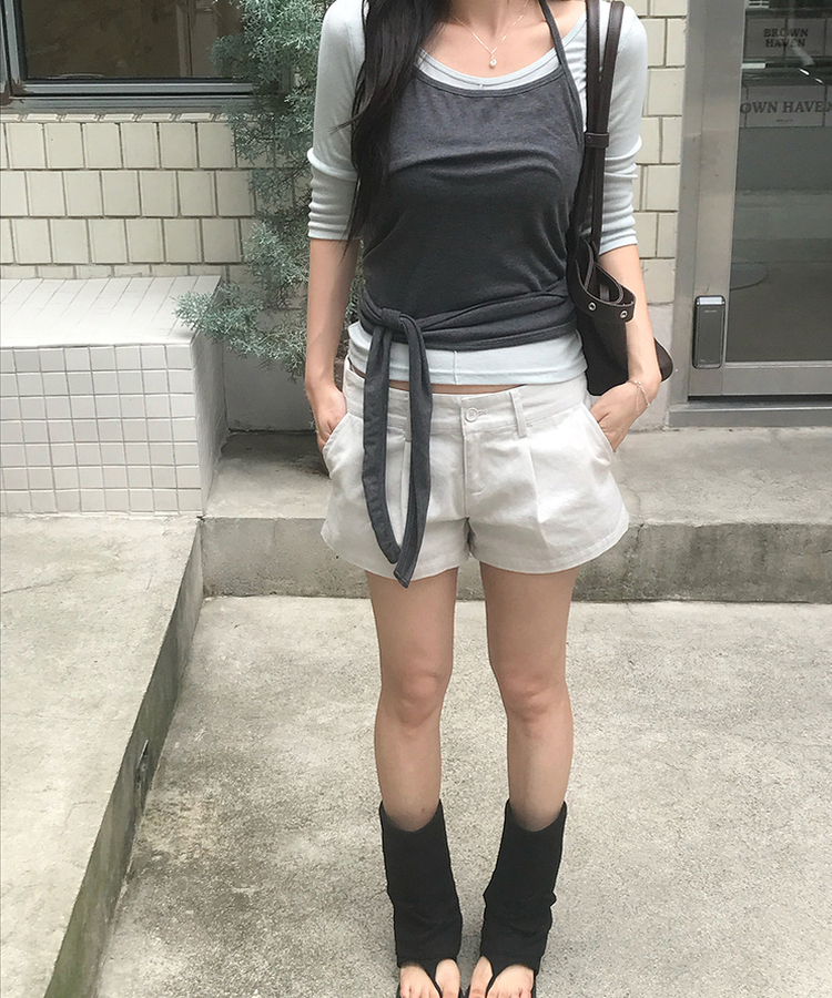 ローライズショートパンツ GREIGE