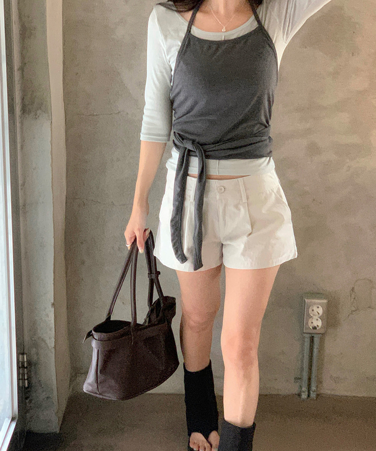 ローライズショートパンツ GREIGE