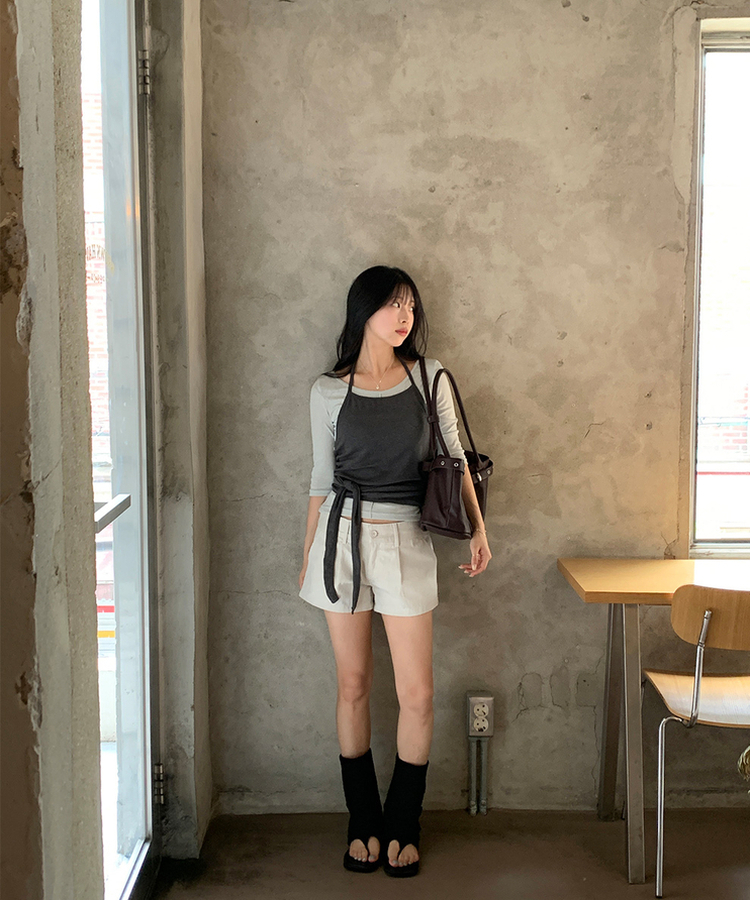 ローライズショートパンツ GREIGE