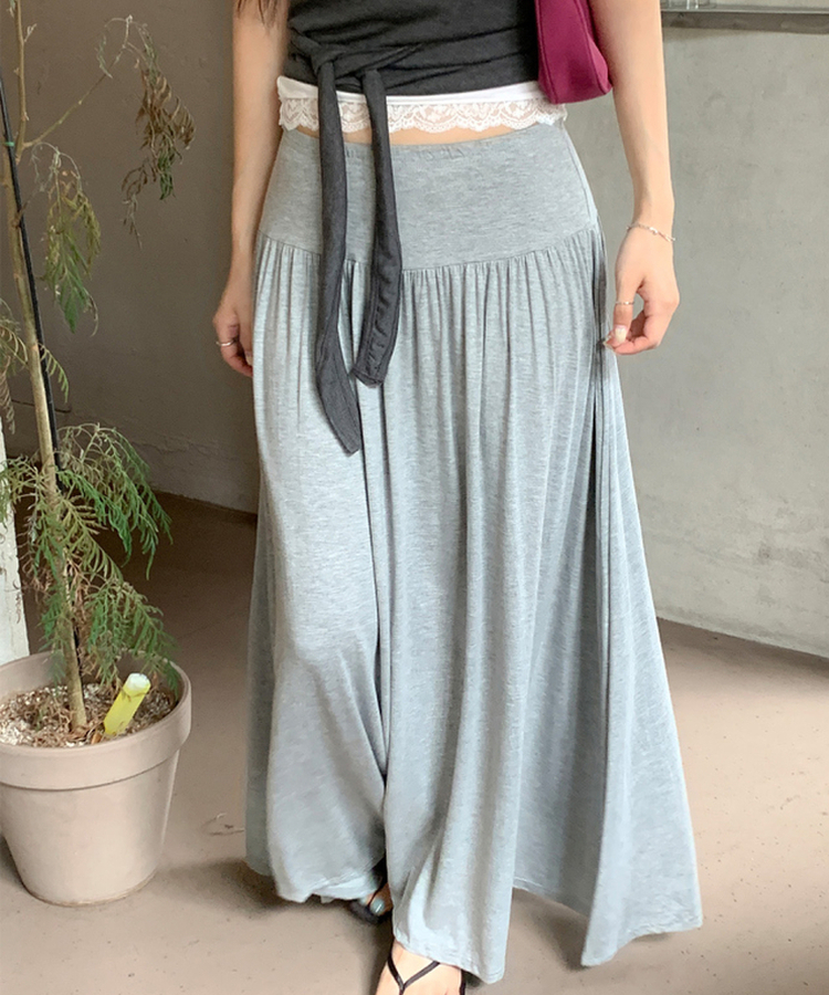 レースVネック半袖Tシャツ IVORY