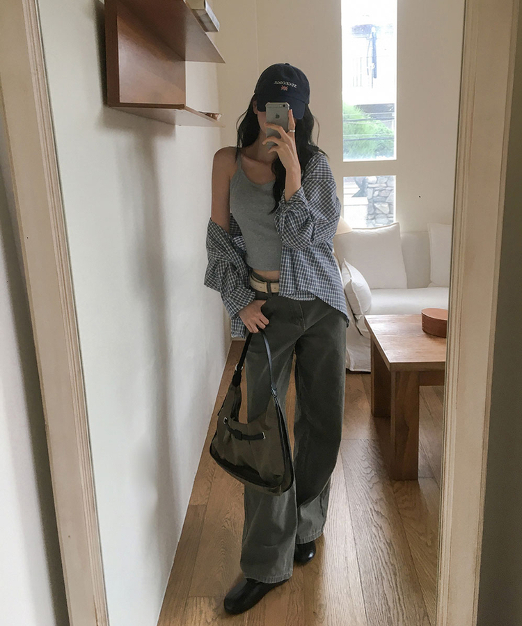 ポケットコットンワイドパンツ KHAKI