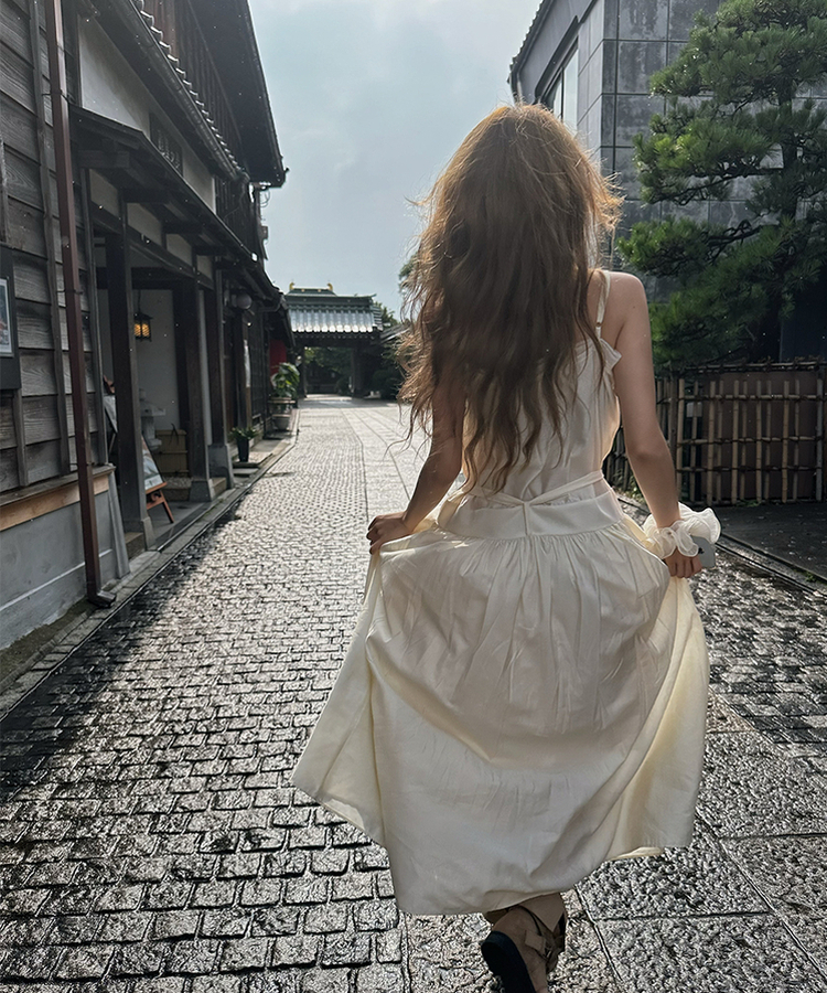 ポケットキャミソールロングワンピース｜ロングワンピース｜韓国