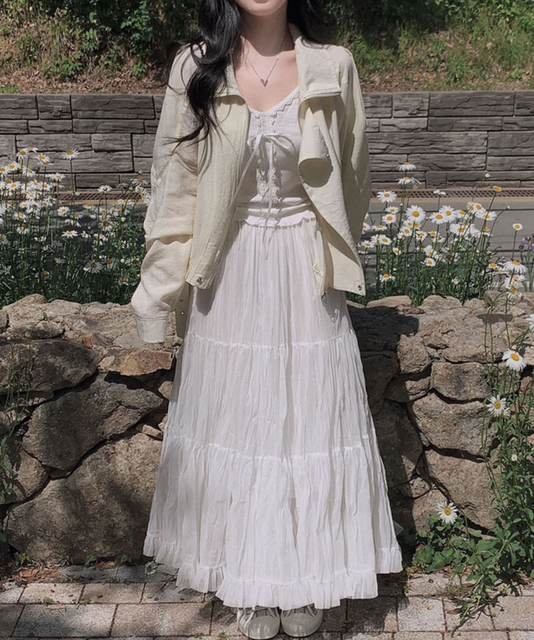 라이더 자켓 디테일을 그대로 담은레모나 썸머 린넨라이크 썸머 아방핏 벨트 자켓 점퍼 옐로우