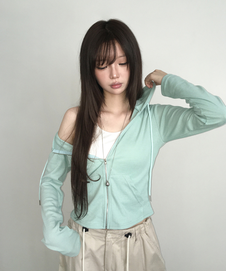 スリムフードジップアップ(7color) MINT