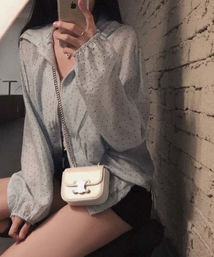 시원해보이는 여름색감팝핑 프릴 스트링 후드 루즈핏 썸머 바람막이 점퍼 자켓 소라