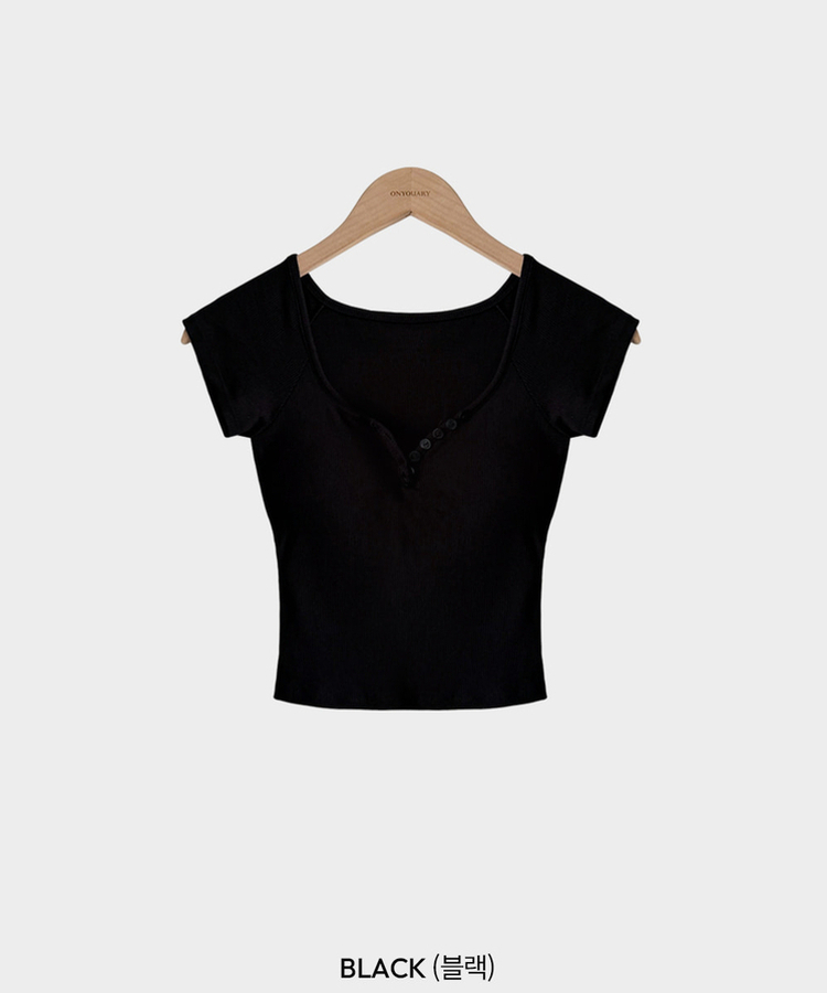 【カップ付き】クロップドスリムTシャツ(5color)