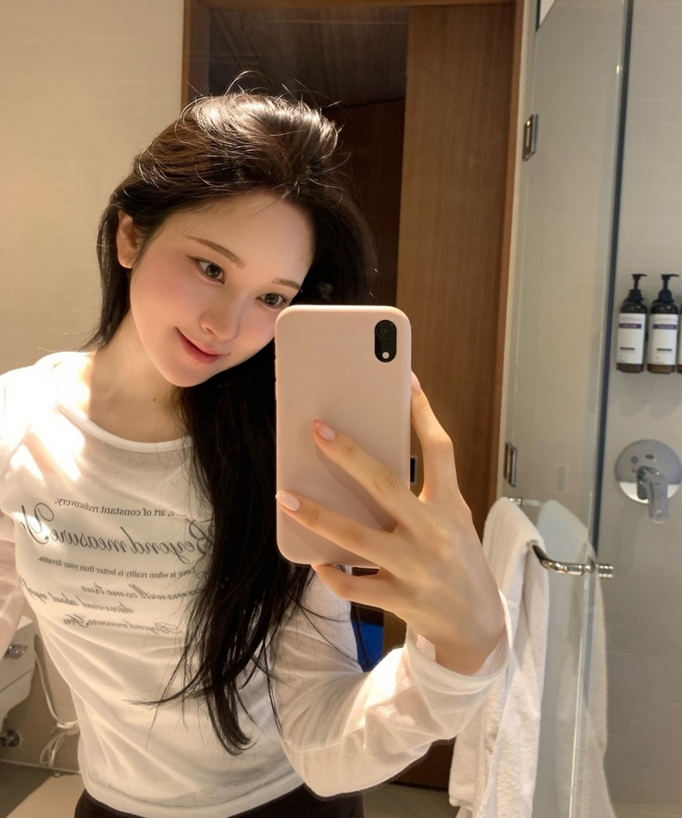 원숄더 시스루 티셔츠 아이보리