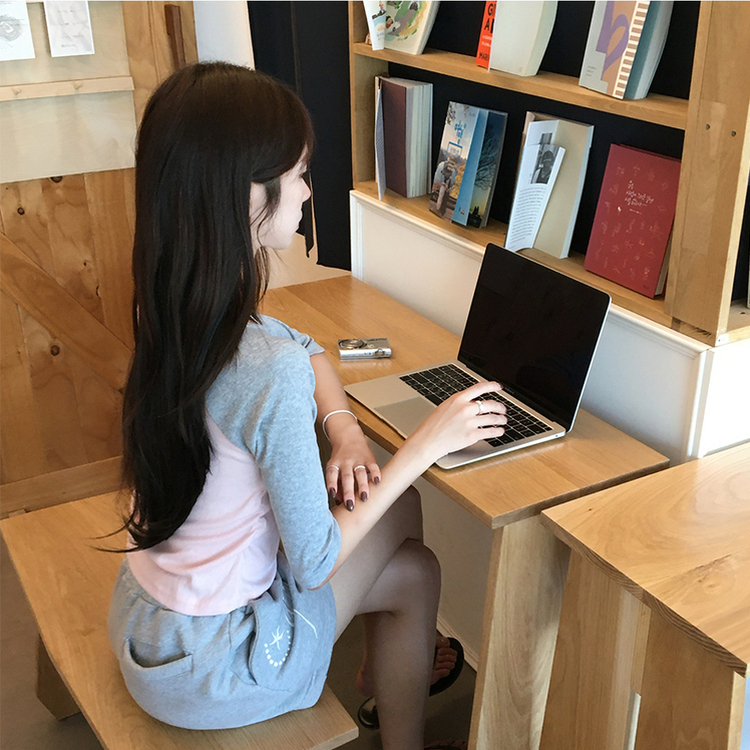 [7부기장/얇은소재감~] 한여름까지, 꾸안꾸 종결 스머프 라운드 나그랑 배색 여름 반팔 7부 긴팔 티셔츠, 데일리 긴팔티, 레이어드 배색 상의, 세미 크롭 반팔티 4color 메란지그레이