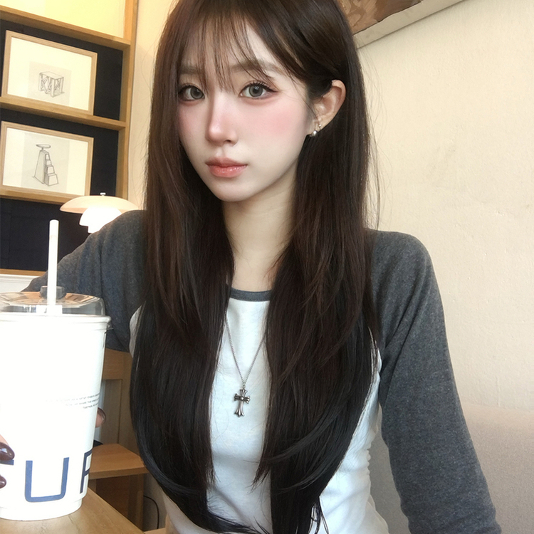[7부기장/얇은소재감~] 한여름까지, 꾸안꾸 종결 스머프 라운드 나그랑 배색 여름 반팔 7부 긴팔 티셔츠, 데일리 긴팔티, 레이어드 배색 상의, 세미 크롭 반팔티 4color 차콜