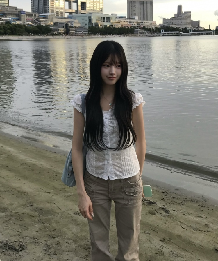 스웨이드 숄더백 블루