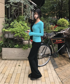티아 스커트 랩 레깅스 바지 블랙