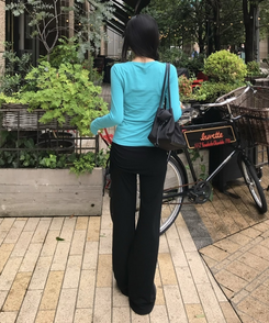 티아 스커트 랩 레깅스 바지 블랙