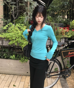 티아 스커트 랩 레깅스 바지 블랙