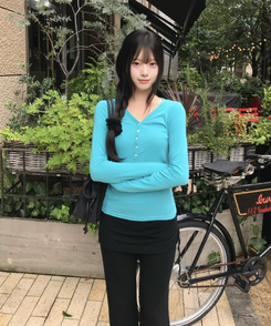 티아 스커트 랩 레깅스 바지 블랙