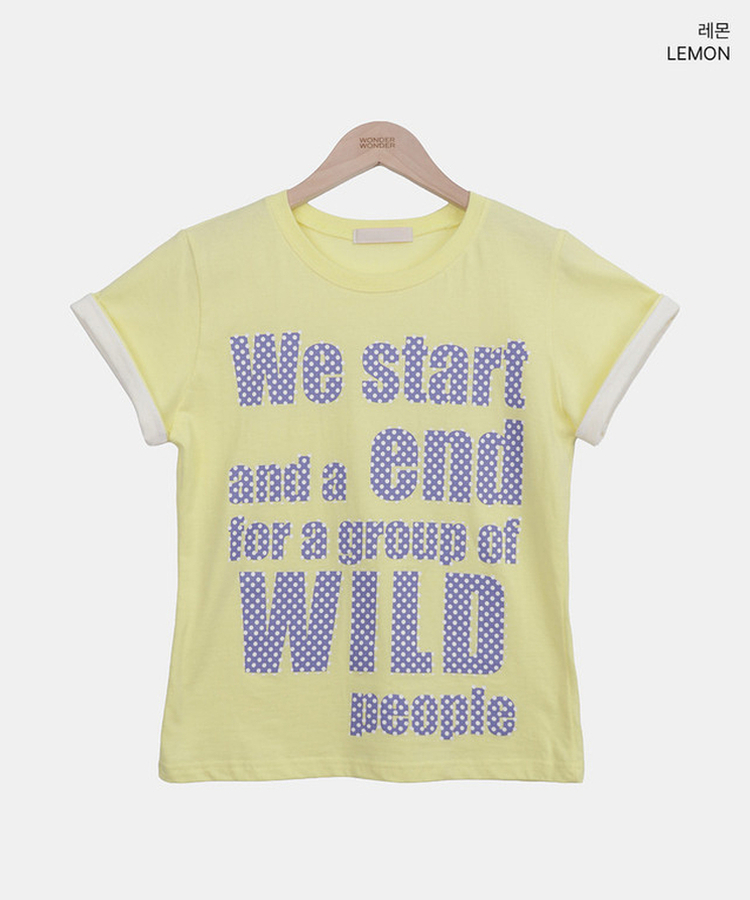 ベーシックロールアップ半袖Tシャツ(5color)