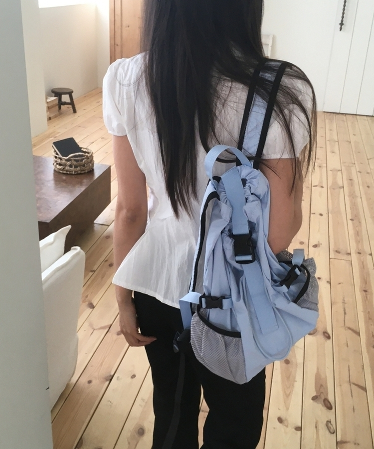 ナイロンドローストリングバックパック SKY BLUE