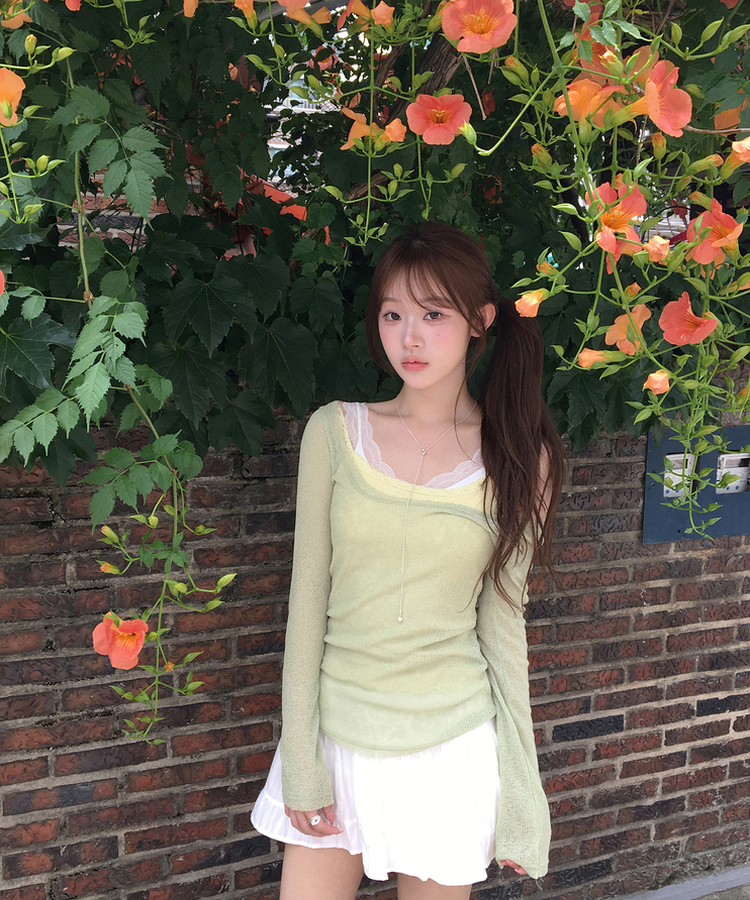 レースノースリーブ(5color) IVORY