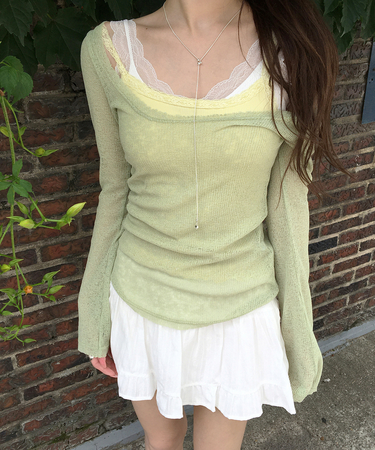 レースノースリーブ(5color) IVORY