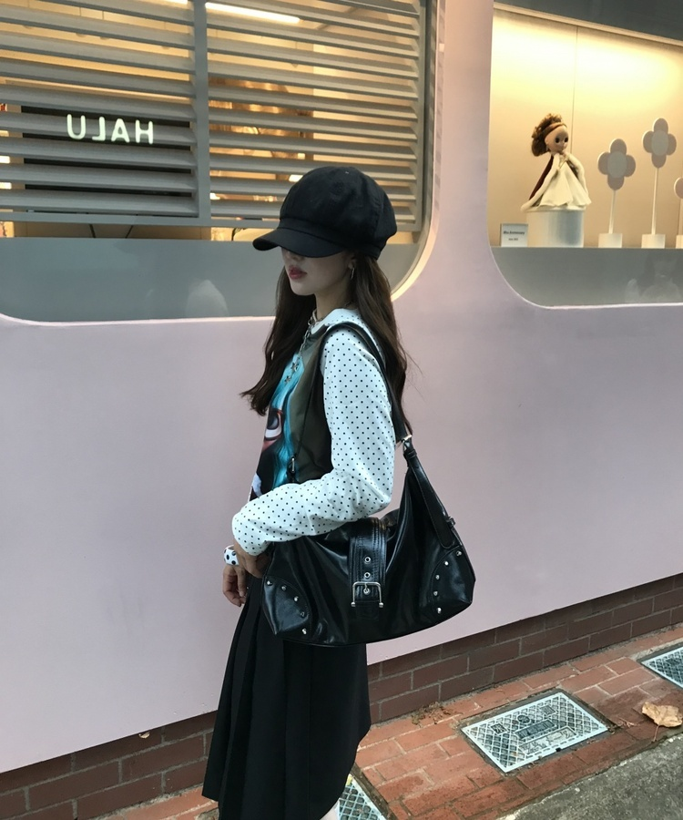 빅버클 숄더백 블랙