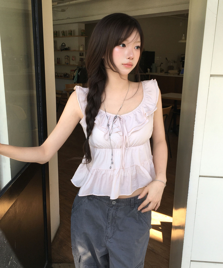 フリルブラウス LIGHT PINK