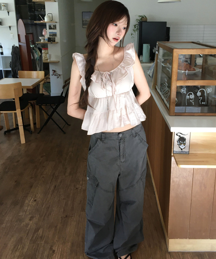 フリルブラウス LIGHT PINK
