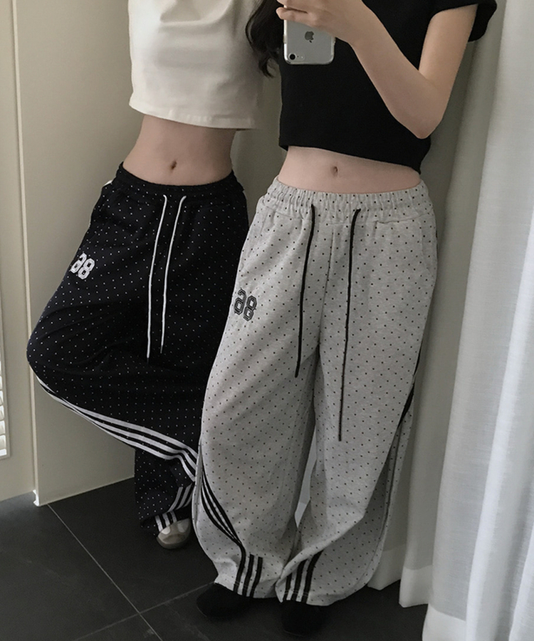 ドットバルーンワイドトレーニングパンツ GREY