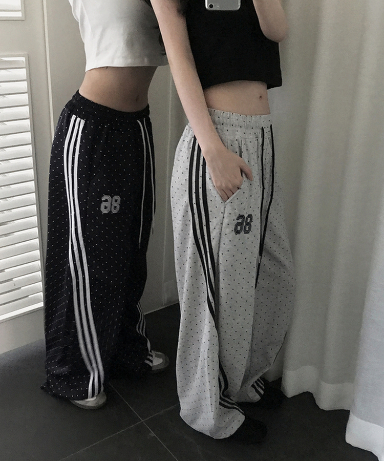 ドットバルーンワイドトレーニングパンツ GREY
