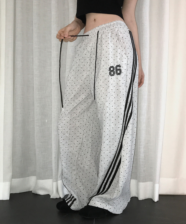 ドットバルーンワイドトレーニングパンツ GREY
