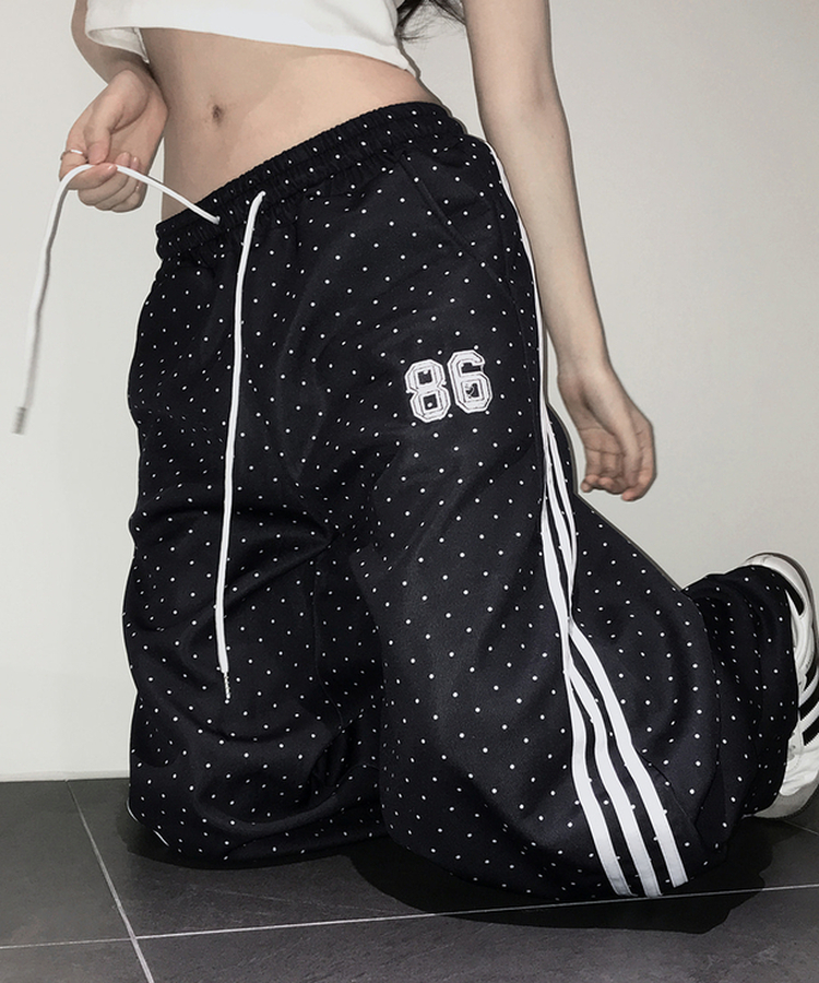 ドットバルーンワイドトレーニングパンツ NAVY