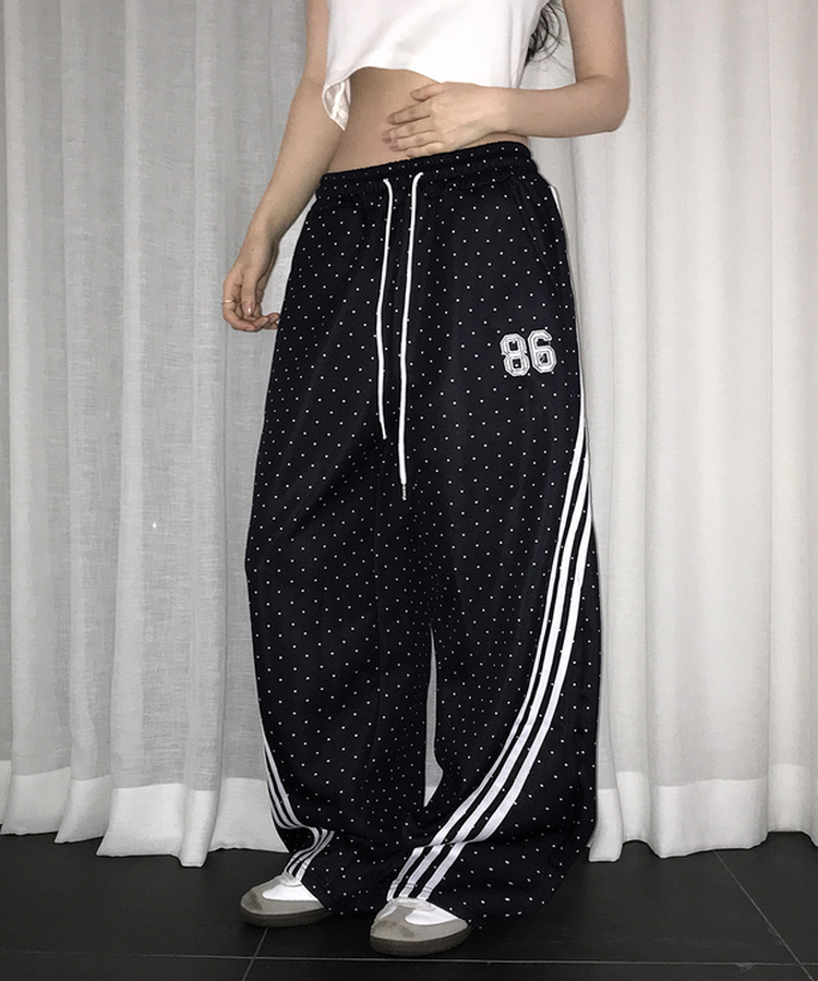 ドットバルーンワイドトレーニングパンツ NAVY