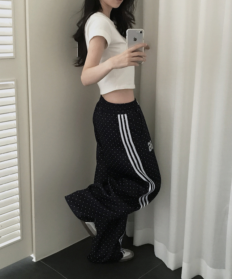ドットバルーンワイドトレーニングパンツ NAVY